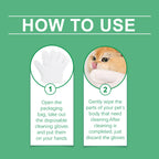 Disposable Pet Cleaning Gloves — Coconut Oil & Glycerin, No-Rinse Dry Bath