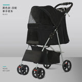 Lightweight Foldable Pet Stroller for Daily Outdoor Use Cat Dog Stroller for Disabled Pets Travel Carrier Carriage