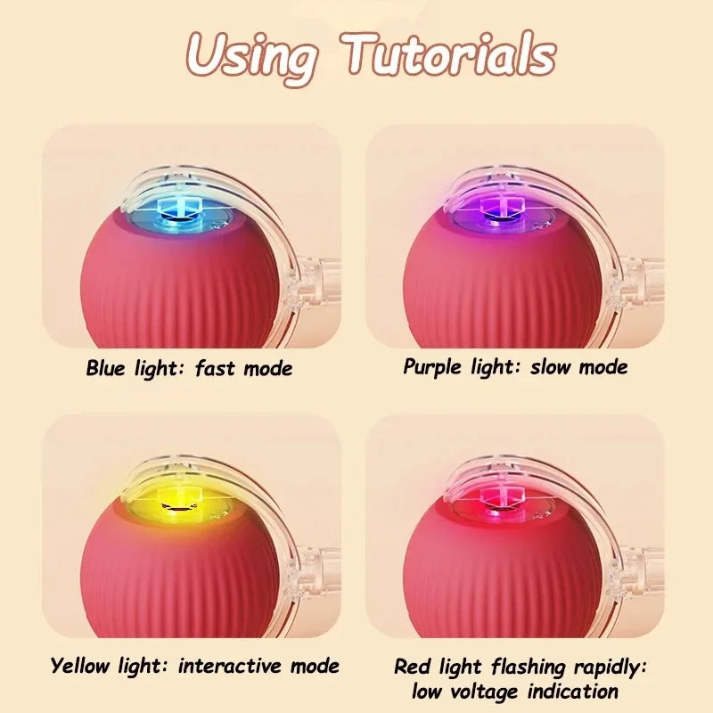 Smart Rolling Ball Toy with Faux Tail — Rechargeable Mouse Mimic