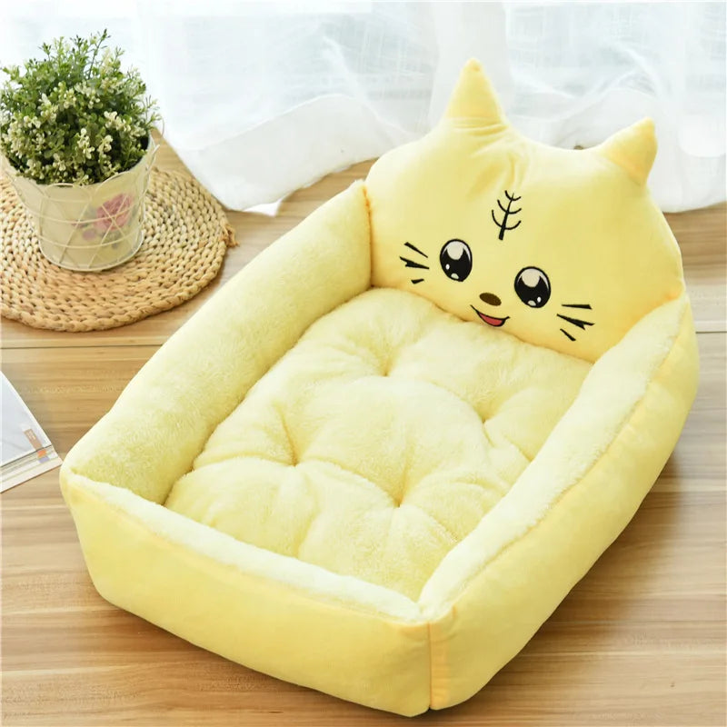 Plush Cartoon Sofa Pet Bed