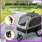 2-in-1 Foldable Pet Stroller & Dog Bike Trailer with Quick-Release Wheels — Bicycle Carrier for Dogs & Cats