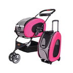 Large-Capacity Foldable Pet Carrier Trolley for Dogs & Cats — Lightweight Portable Outdoor Shopping & Travel