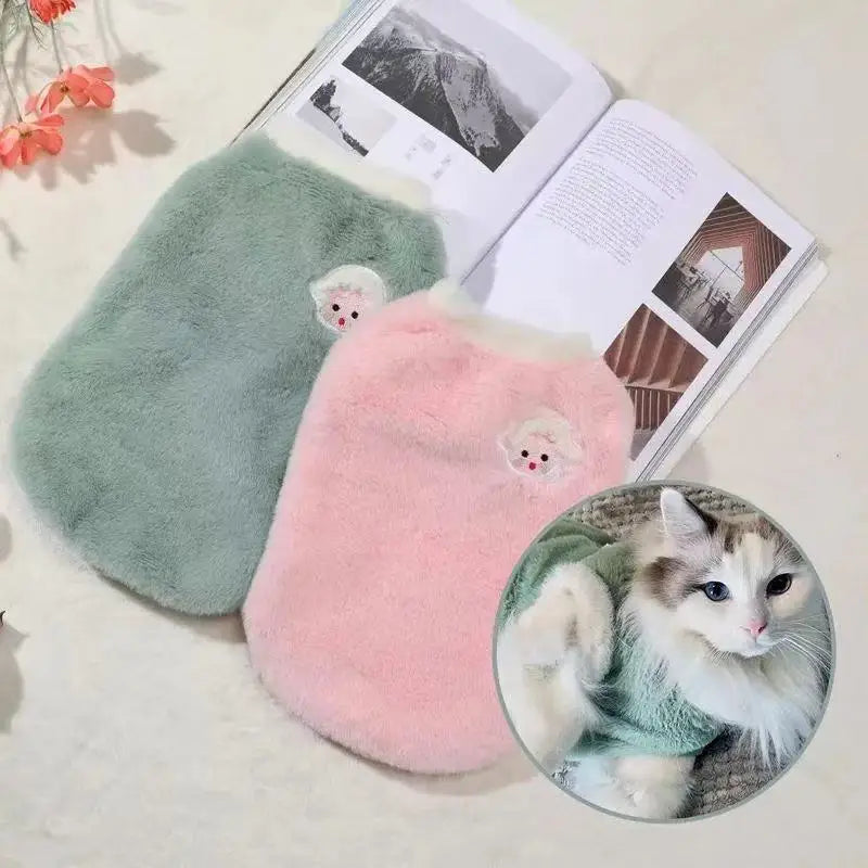 Thickened Winter Cat Vest — Warm Fleece-Lined Coat for Kittens & Small Pets