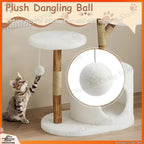 Multi-Level Cat Tree with Wicker Basket Bed & Scratching Post