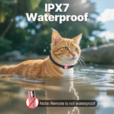No-Shock Vibrating Cat Training Collar — 2000ft Remote, Rechargeable