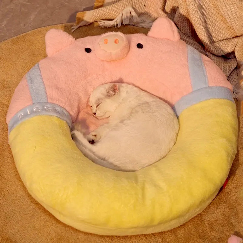 Plush Faux Fur Pet Cushion for Sofas & Beds
