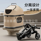 Lightweight Foldable Detachable Cage Pet Stroller for Small Dogs & Cats