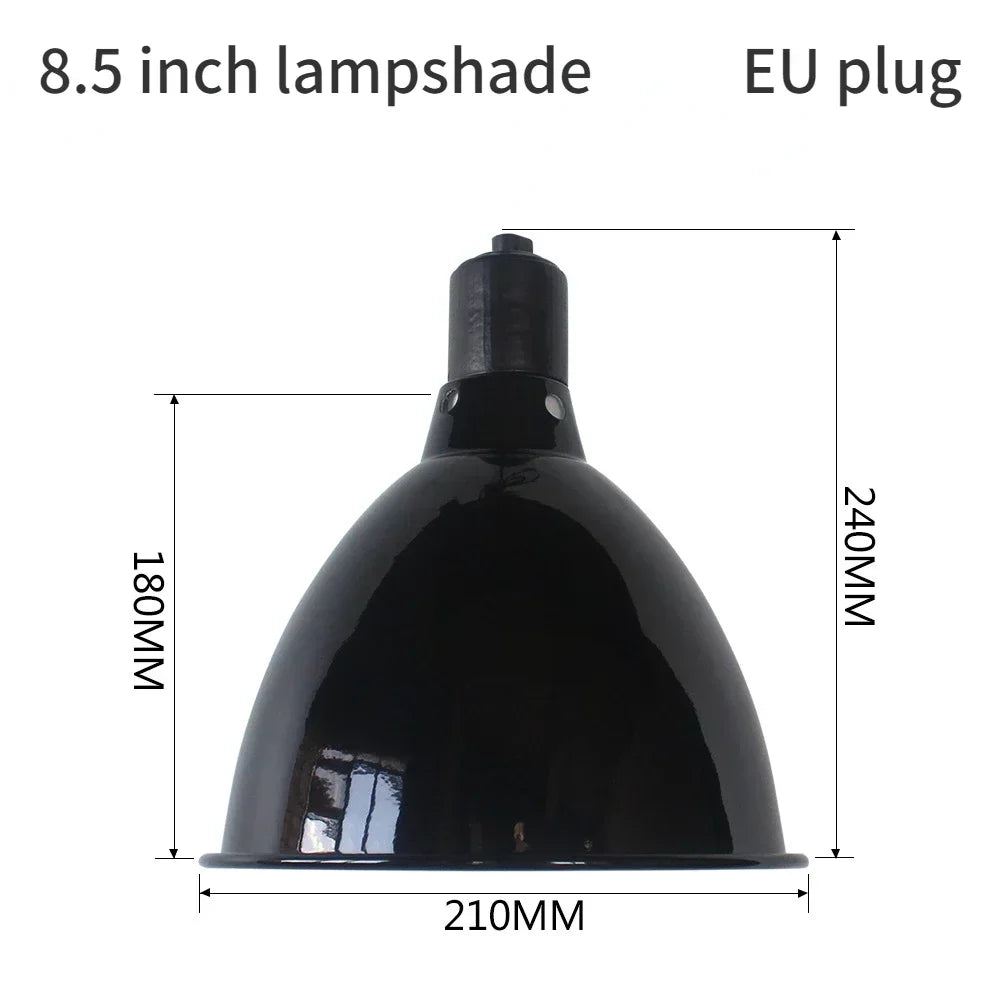 Deep Dome Reptile Lamp Fixture — Anti-Scald Protective Shade, 5.5"–10"