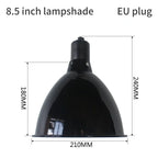 Deep Dome Reptile Lamp Fixture — Anti-Scald Protective Shade, 5.5"–10"
