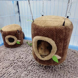 Tree Stump Hammock Bed — Cozy Hideaway for Hamsters & Rats