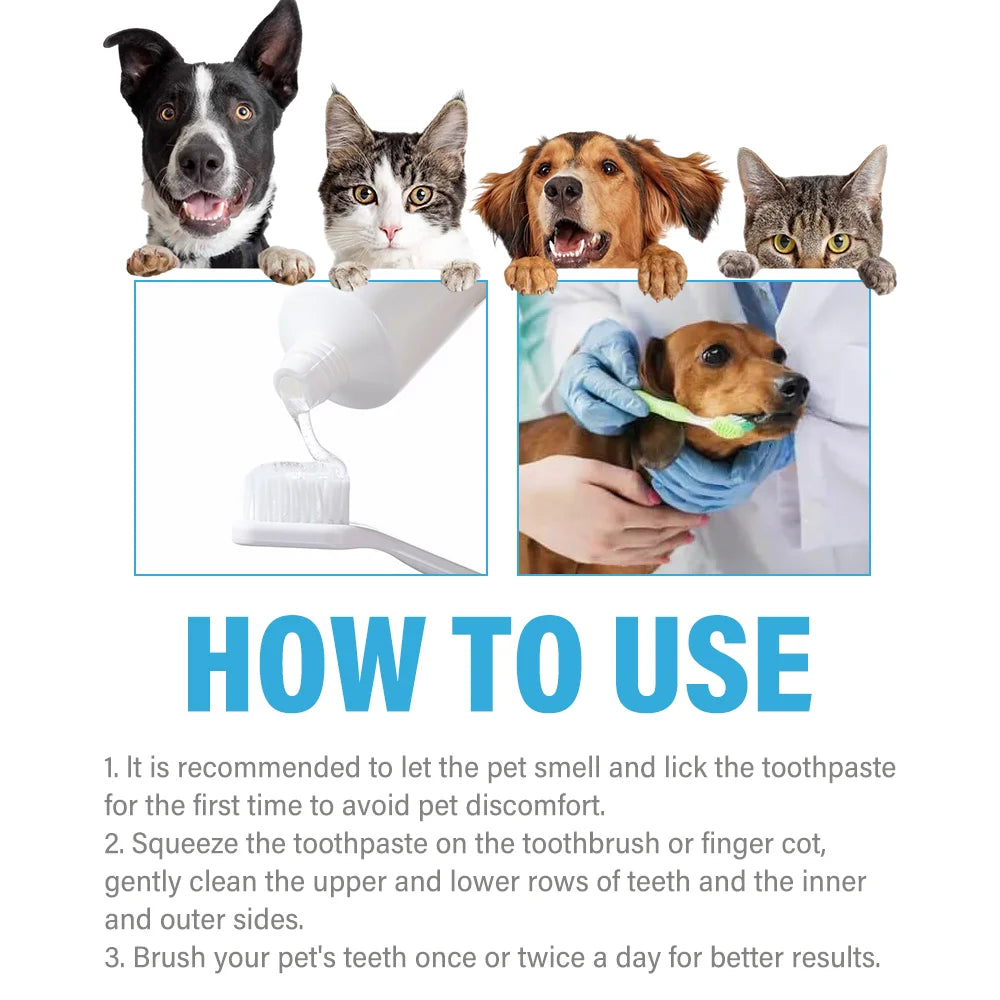 Beef Flavored Pet Toothpaste — Gentle Daily Oral Care for Dogs & Cats