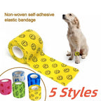 Self-Adhesive Pet Wound Wrap — Breathable Elastic Bandage, No Clips Needed