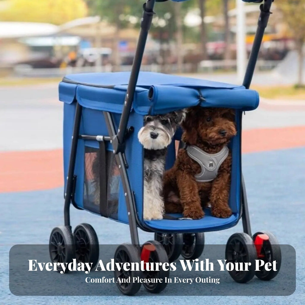 Sturdy Oxford Fabric Foldable Large Dog Carriage Stroller