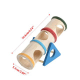 Wooden Hamster Seesaw — Tunnel Toy with Teeth-Grinding Design