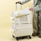 Breathable Wheeled Pet Carrier Rolling Trolley Bag — Portable Transportbox for Travel & Vet Visits