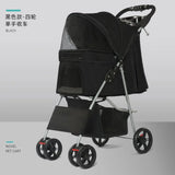 Lightweight Foldable Pet Stroller for Daily Outdoor Use Cat Dog Stroller for Disabled Pets Travel Carrier Carriage