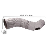 Collapsible S-Shaped Cat Tunnel — 3-Entry Suede Play Tube for Cats & Kittens