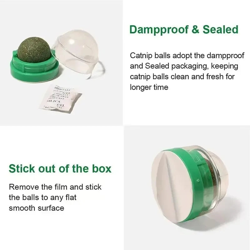 Mint Cat Dental Chew Ball Toy — Teeth Cleaning & Solo Play