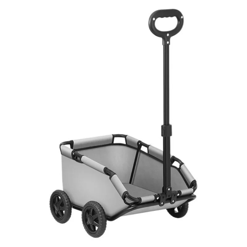 Lightweight Foldable Pet Stroller Trolley Bag for Toy Breeds & Small Dogs & Cats — Compact Outdoor Travel Cart