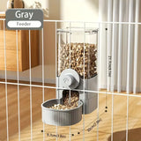 Hanging Pet Water & Food Feeder — Auto-Refill Clip-On Bowl Set