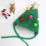 Christmas Pet Costume Set (Santa & Elk Hat with Bandana Bib)