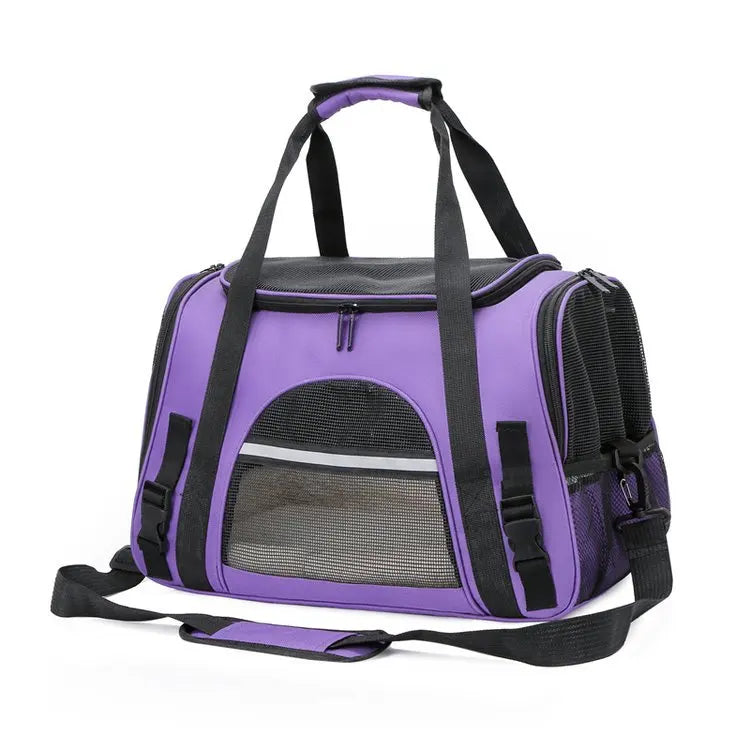 Portable Breathable Handheld Foldable Pet Travel Bag & Car Carrier for Small Dogs & Cats