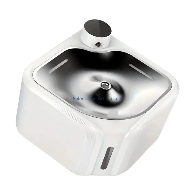 2.8L Auto Circulating Pet Water Fountain (Stainless Steel Tray, Non-Slip)
