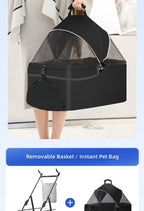 Portable Foldable Walking & Jogging Pet Stroller for Small & Medium Dogs & Cats