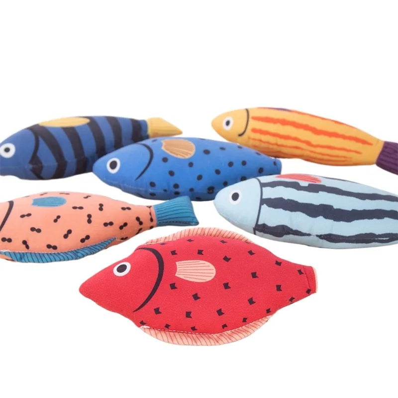 Fish-Shaped Catnip Chew Toy for Cats