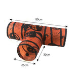 Collapsible Cat Tunnel — Halloween-Themed Multi-Branch Play Tube