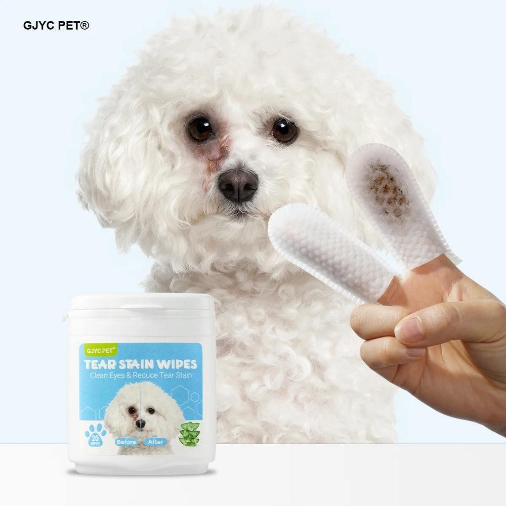 Hypoallergenic Finger Wipes for Dogs & Cats — Daily Tear Stain Remover