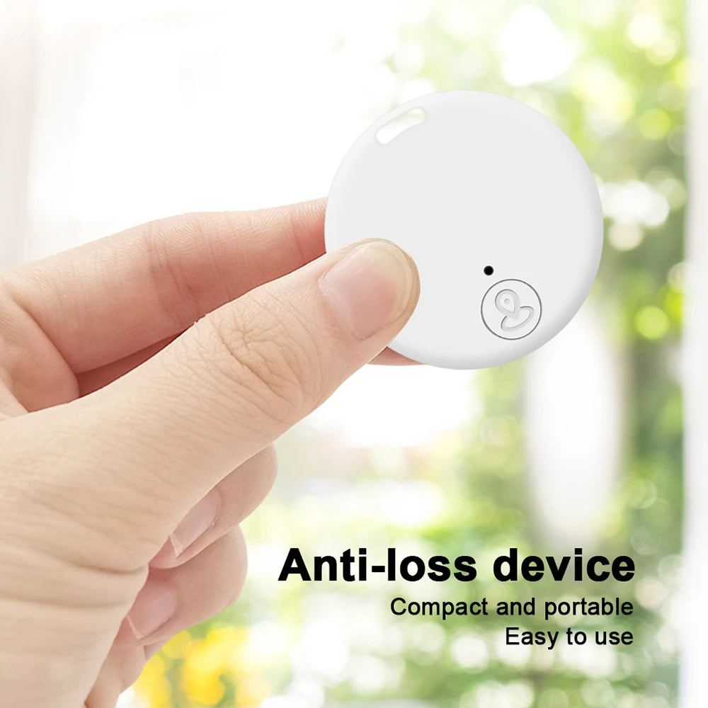 Round Mini Bluetooth 5.0 GPS Smart Tracker for Pets, Kids & Wallets