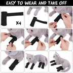 Adjustable Cat Paw Protective Booties — Anti-Scratch Covers for Grooming & Vet Visits