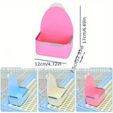 Anti-Spill Hanging Cage Feeder — Fixed-Clip Bowl for Small Pets