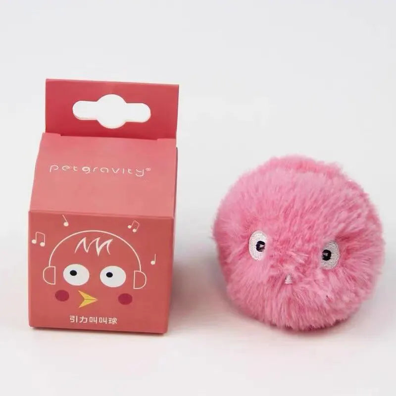 Electric Catnip Plush Ball — Touch-Activated Squeak & Motion