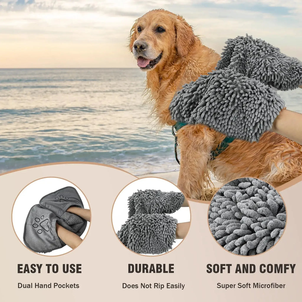 Microfiber Dog Drying Towel — Super Absorbent, 31 x 13 Inch