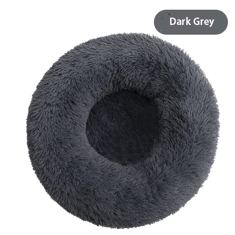 Round Plush Dog Bed