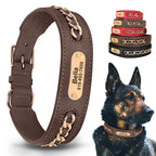 Custom Engraved Leather Dog Collar