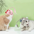 Adjustable Cat Headwear Teaser — Hands-Free Self-Chase Toy