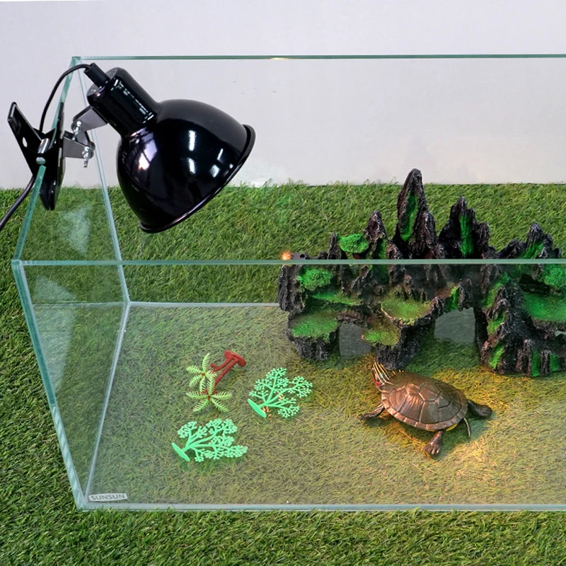 Clip-On Reptile Lamp Holder — Adjustable E27 Basking Fixture