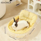 Fluffy Bunny Princess Bed — Plush Nest with Lace Trim