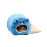 Bear-Shape Plush Hammock Bed — Warm Winter Nest for Hamsters & Small Pets