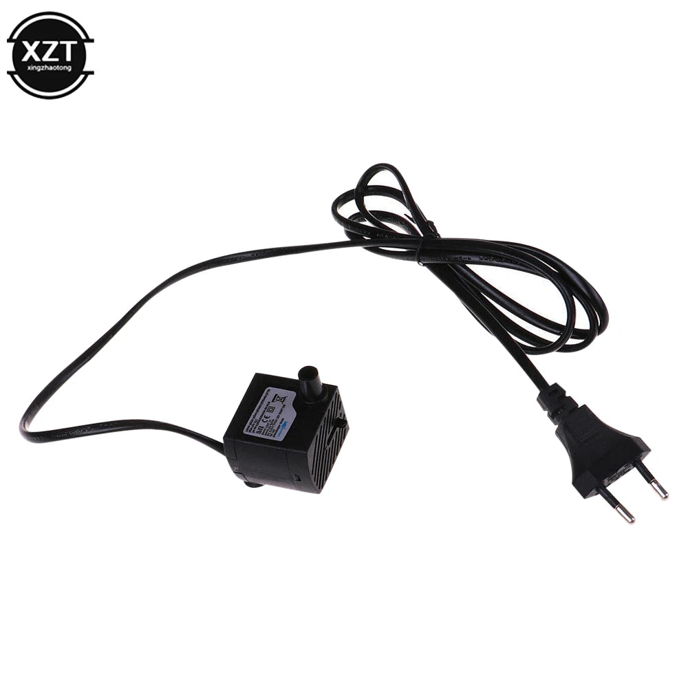 Compact Submersible Filter Pump (1.1M Cord, AC 220V, 3W, Fish Tank)