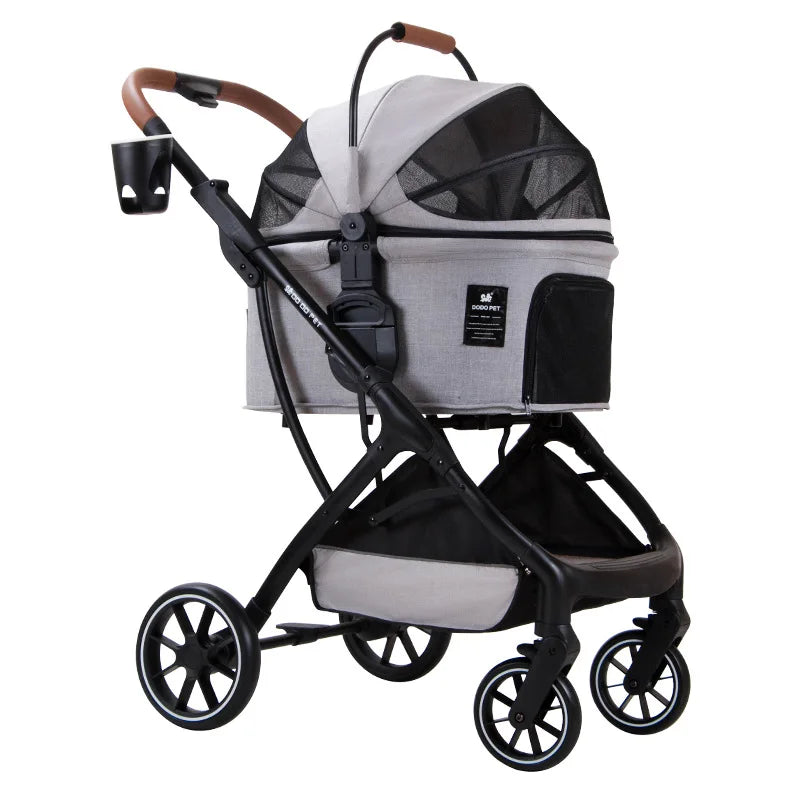Dodopet Foldable Outdoor Travel Pet Stroller Trolley for Small & Medium Dogs & Cats