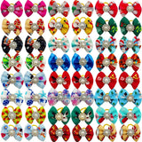 Christmas Bow Tie Collar 50-Pack for Small Dogs & Cats