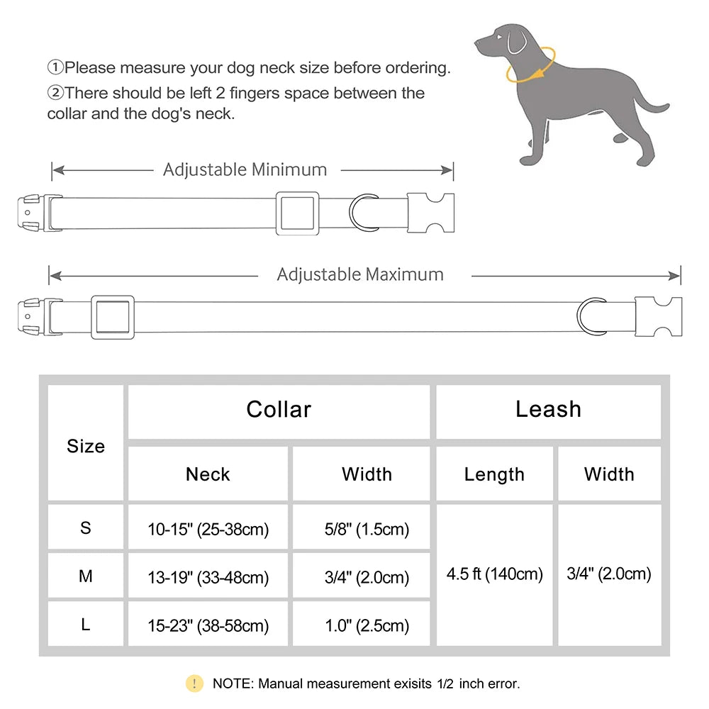 Personalized Dog Collar & Leash Set