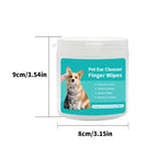 Disposable Pet Ear Cleaning Finger Wipes — Mess-Free Ear Care, 50-Count
