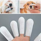 Disposable Pet Finger Cot Wipes — 50-Pack for Teeth, Ears & Eyes