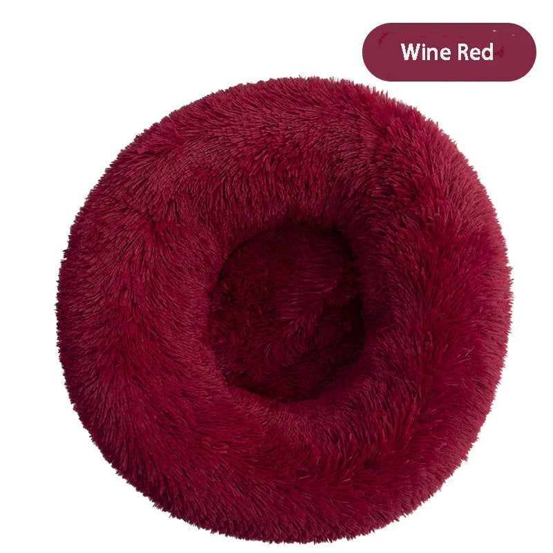 Round Plush Dog Bed