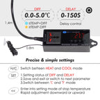 Digital Terrarium Thermostat — LED Controller with Waterproof Probe